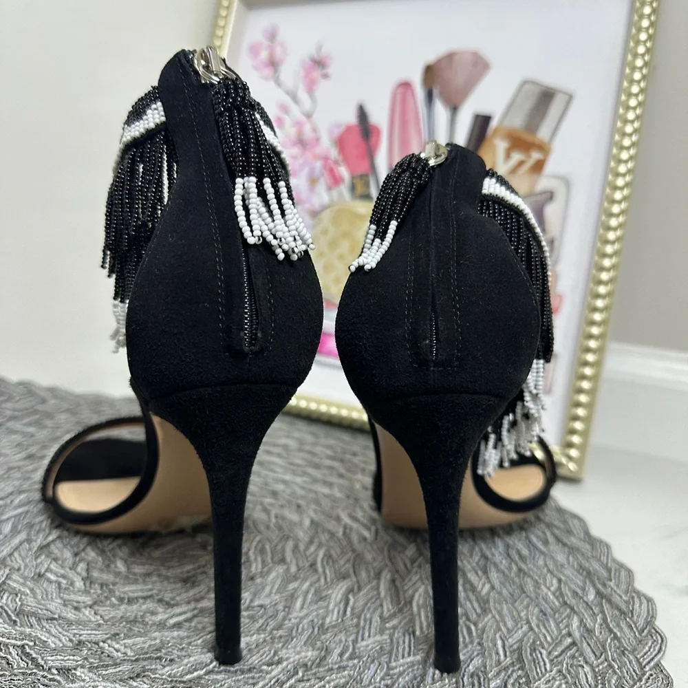 Gianvito Rossi Beaded And Suede heels. - Picture 12 of 14